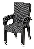 Стілець садовий Петан чорний (штучний ротанг) , hotdeal, фото 2