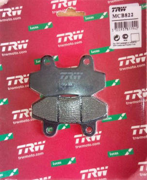 Мотоколодки TRW LUCAS MCB822 аналог FDB312 /TRW MCB525 / EBC FA086/ BREMBO 07HO13/BRAKING BR 673, фото 1
