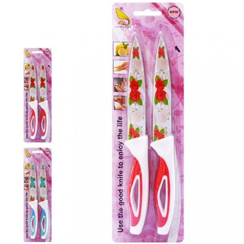 Ножі кухонні квітковий 2штуки в наборі R83850