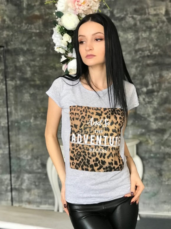 Футболка жіноча Adventure gray розмір M