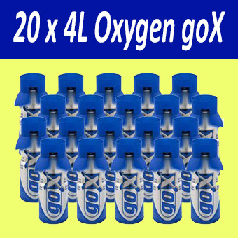 20 x Балончиків Кисню - GoX - 4 Liters Pure Canned Oxygen Spray 4 л Кисню