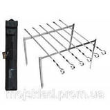 Набір у чохлі 6 шампурів куточок + 2 підставки в землю, фото 2