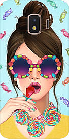 Силіконовий чохол для Samsung J2 Core 2018 J260F з малюнком дівчина в цукерках