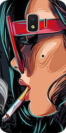 Силіконовий чохол для Samsung J2 Core 2018 J260F з малюнком дівчина з сигаретою