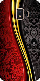 Силіконовий чохол для Samsung J2 Core 2018 J260F з малюнком візерунок червоно-чорний