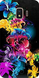 Бампер силіконовий для Samsung J2 Core 2018 J260F з картинкою квіти кольорові