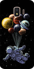 Бампер силіконовий для Samsung J2 Core 2018 J260F з картинкою космонавт на кулях