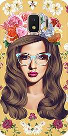 Бампер силиконовый для Samsung J2 Core 2018 J260F с картинкой девушка