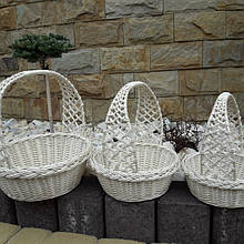 Плетені кошики з білої лози "Кругла кобра"