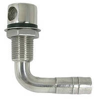 Неіржавка горловина вентиляції паливного бака з круглою головкою, кутова