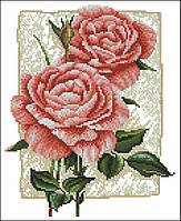 Набор для вышивки крестом Розы. Размер: 17,8*22 см