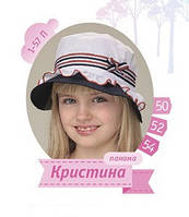 летняя шляпка панамка для девочки с цветком