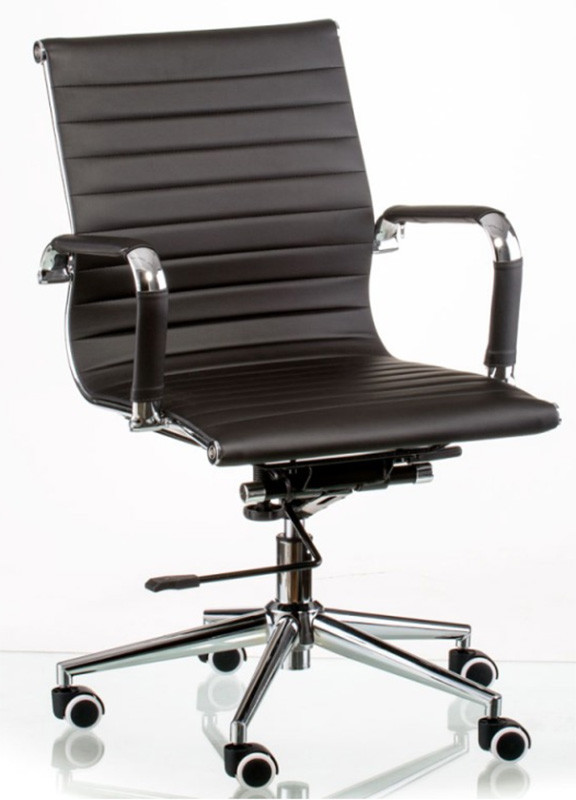 Офісне крісло Solano 5 artleather black Tilt, Eames Style, фото 1