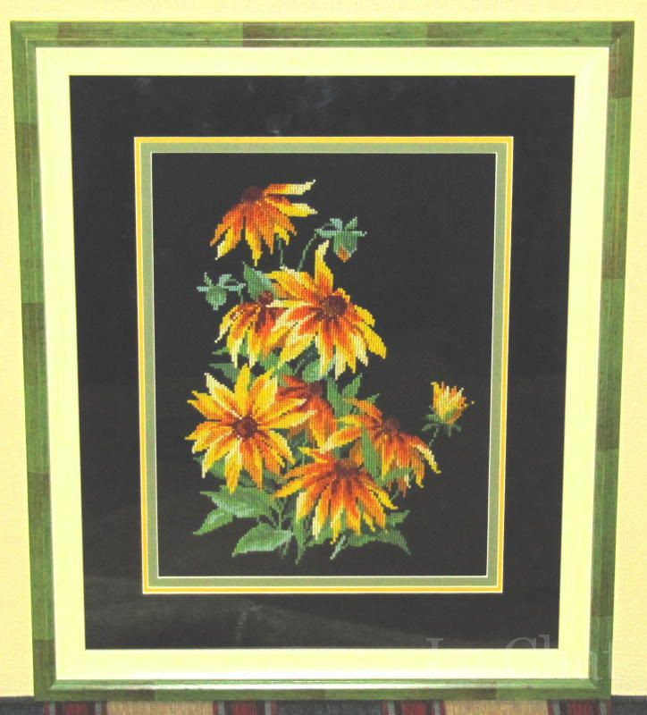 Набір для вишивання хрестиком Гарні квіти. Розмір: 18,5*26 см