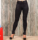 Жіночі джинси стрейч з розрізами демісезонні Ластівка 609 молодіжні з кишенями M львівська залізниця-21217, фото 8