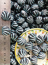 Бусини "черепашка" чорний 500 грамів