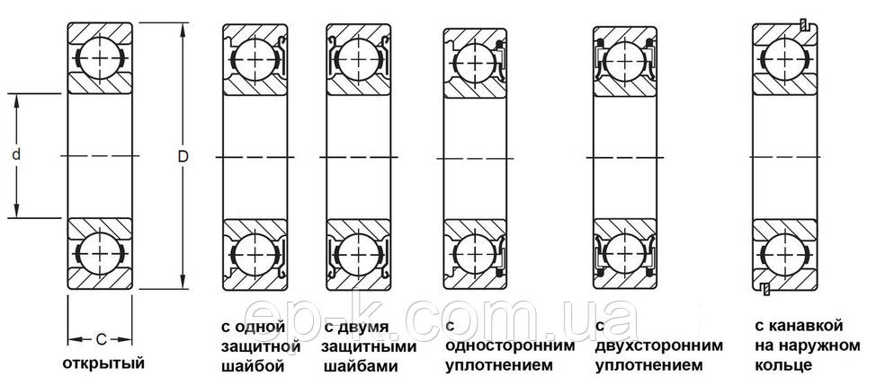 Підшипник 1000813 Л (61813 МА), фото 2