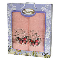 Набір рушників Gulcan Cotton 2' 50х90+70х140, темно-бузковий, 3225_babochka, фото 5