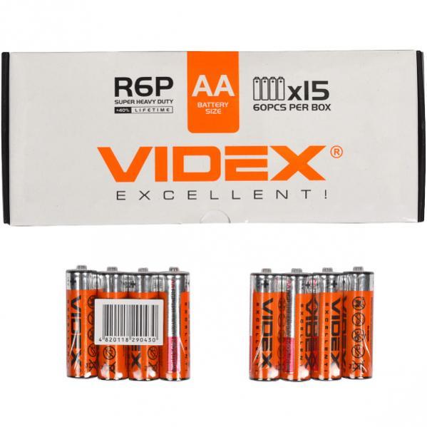 Батарейка Videx R6P/AA 4pcs SHRINK V-000025 (уп. 4 шт. )