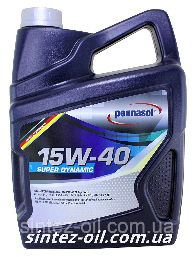 Олива моторна PENNASOL SUPER DYNAMIC SAE 15W-40 (5 л)