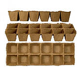 Торф'яна касета для розсади 50 мм * 50 мм на 12 комірок , фото 3