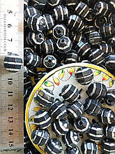 Бусини "вуля" чорний пластик 500 грамів