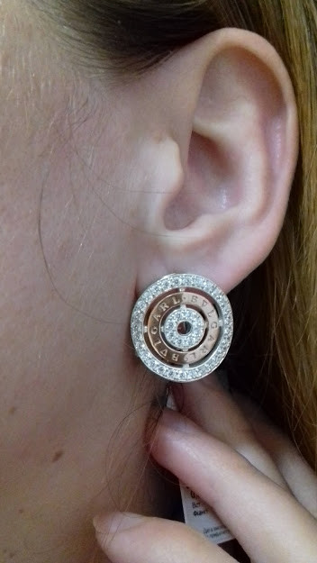 Срібні сережки з позолотою Булхарі, фото 1