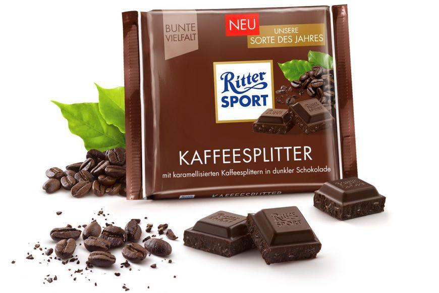 Шоколад Ritter Sport KAFFEESPLITTER (чорний кава) Німеччина 100г
