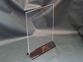 Менюхолдер двосторонній А4 формату вертикальний на кольоровій ніжці