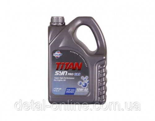 Олія для двигунів TITAN SYN PRO GAS 10W-40 каністра 4 літри FUCHS, фото 1