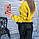 Жіночий в'язаний светр зі шнурівкою спереду жовтий, фото 7