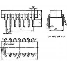 К174УР1 вузол обробки ЧМ сигналу DIP14 (аналог TBA120S)