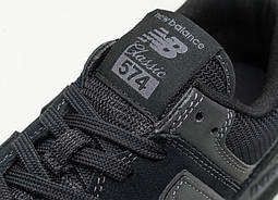 Кросівки чоловічі New Balance 574 чорні, фото 6