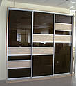 Фасади (для шаф, гардеробних) купе комбіновані наповнення лакобель, фото 4