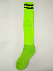 Гетри футбольні дорослі салатово-чорні 40-45