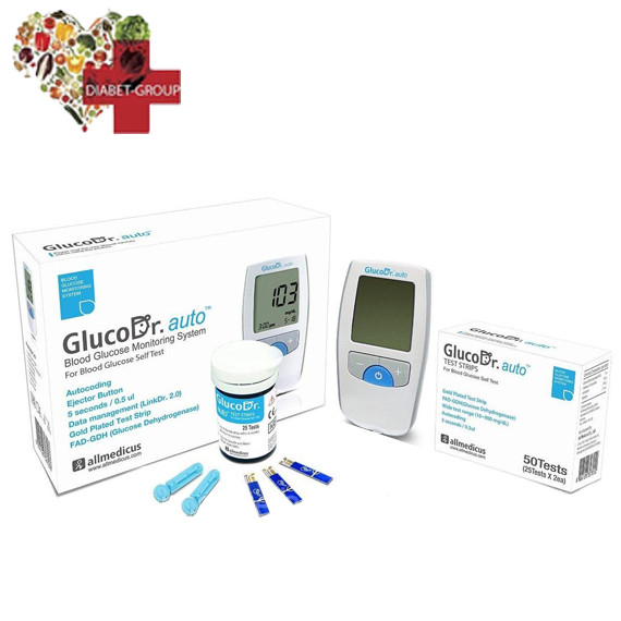 Глюкометр GlucoDr auto + 50 тест-смужок