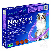 NexGard Spectra 15-30 кг таблетка для собак від бліх, кліщів, комарів і гельмінтів (Нексгард Спектра) 3шт