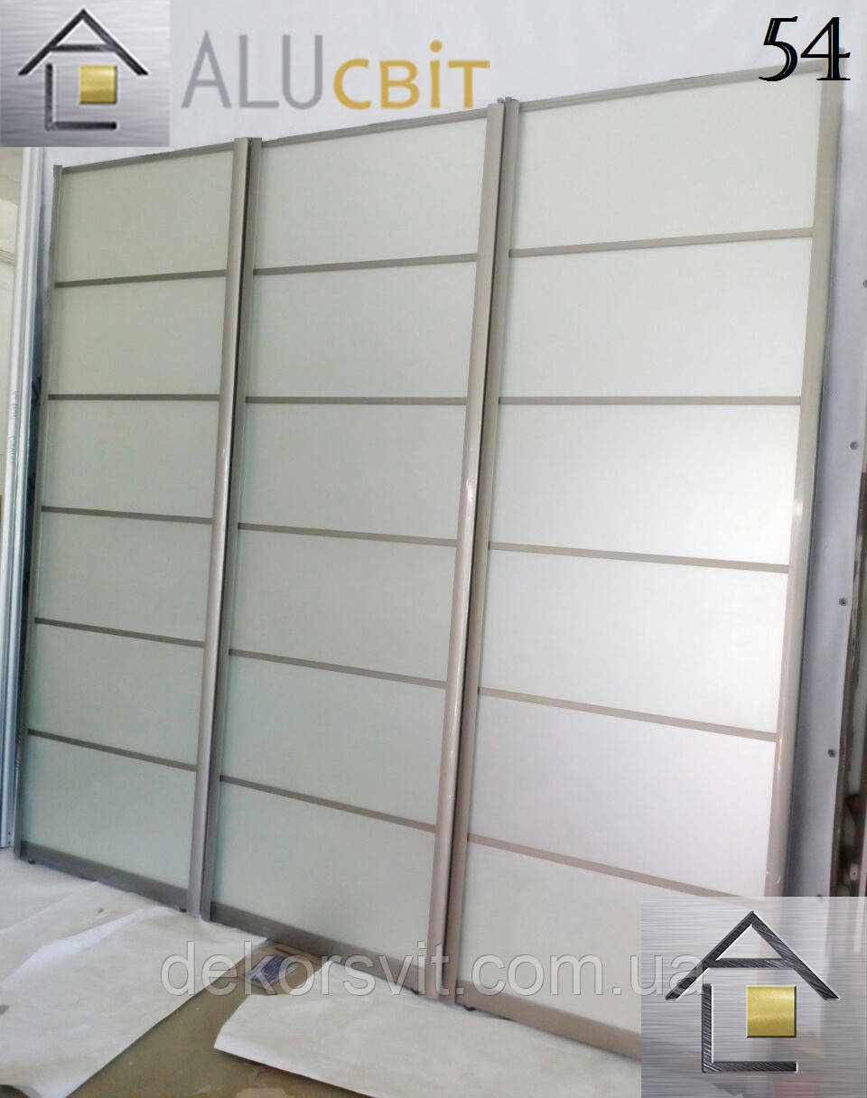 Розсувні двері купе в гардеробне дзеркало сатин, ДСП, лакобель, піскоструми, фотодрук, фото 1