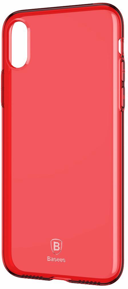 Чохол Baseus для Apple iPhone X Simple Series, Transparent Red (ARAPIPHX-B09)