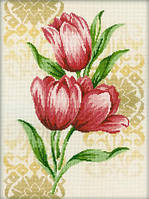 Набір для вишивання хрестиком Тюльпани. Розмір: 22,5*31,7 см