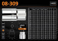 Головка 6-гранная длинная 3/4", 32мм., NEO 08-309