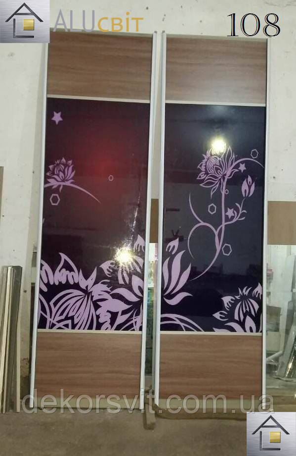 Двері купе (міжкімнатні перегородки, гардеробні) на монорельсі ДСП, дзеркало, фото 1