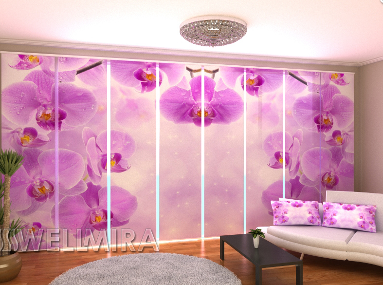Панельні Фото штори "Зоряні Орхідеї" 480 х 240 см