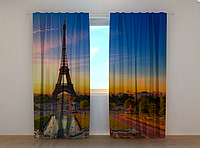 Фотошторы "Эйфелева башня" 250 х 260 см фото штори шторы с рисунком