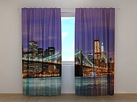 Фотошторы "Манхэттенский мост 3" 250 х 260 см фото шторы с рисунком штори