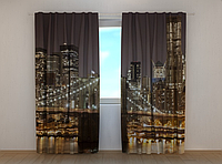 Фотошторы "Манхэттенский мост 4" 250 х 260 см фото шторы с рисунком штори