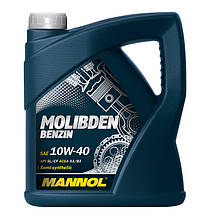 MOLIBDEN BENZIN SAE10W/40 4л Масло моторне напівсинтетичне Mannol API SL/CF