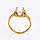 Набір сережки + кільце 17 р. ХР Gold filled 18k, фото 8