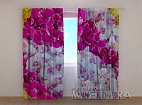 Фотошторы "Маленькое счастье" 250 х 260 см цветы фото штори шторы с рисунком