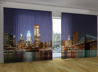 Панорамні Фотошторы Манхеттен 270 х 500 см фото штори панорамні штори
